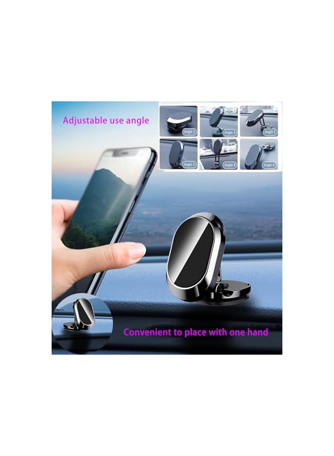 S-TOP Foldable Magnetic Car Phone Holder | 6 Strong Magnets 360° Rotation | Universal Fit for All Phones | Hands-Free Driving Convenience - Image 2