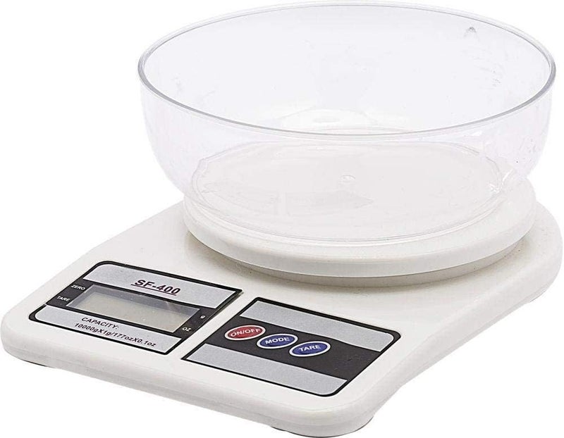 Spaceshoop Electronic Digital Kitchen Scale - SF-400, White - Image 2