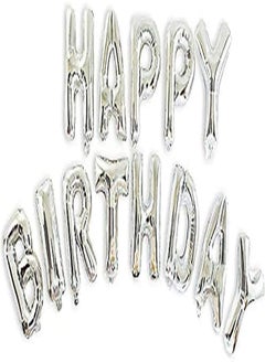 Sshakuntlay Happy Birthday Letter Foil Balloons / Birthday Party Supplies / Happy Birthday Balloons for Party Decoration Combo of 13 PCS Silver with 30 PCS Mettallic Silver & Black - pzsku/Z888B95B2D97C1AC0929AZ/45/_/1718141707/1eb70d3d-586b-48da-bab7-477b1d68c6fc