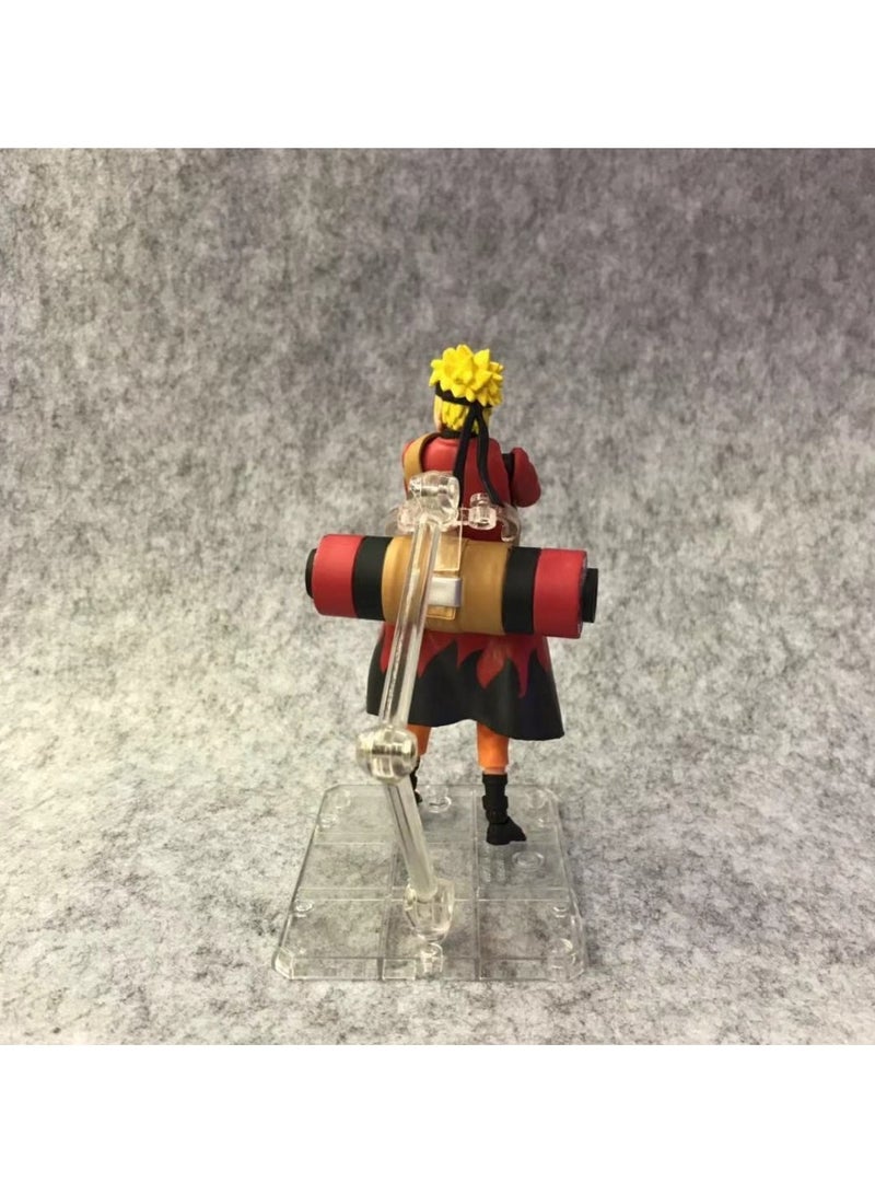 عام تمثال ناروتو متحرك من سلسلة SHF، يمثل أوزوماكي ناروتو من الجيل الثالث، مع قدرات النفجاعة الكبيرة اللولبية، مزين بشكل جميل لتزيين الأركان. - Image 2