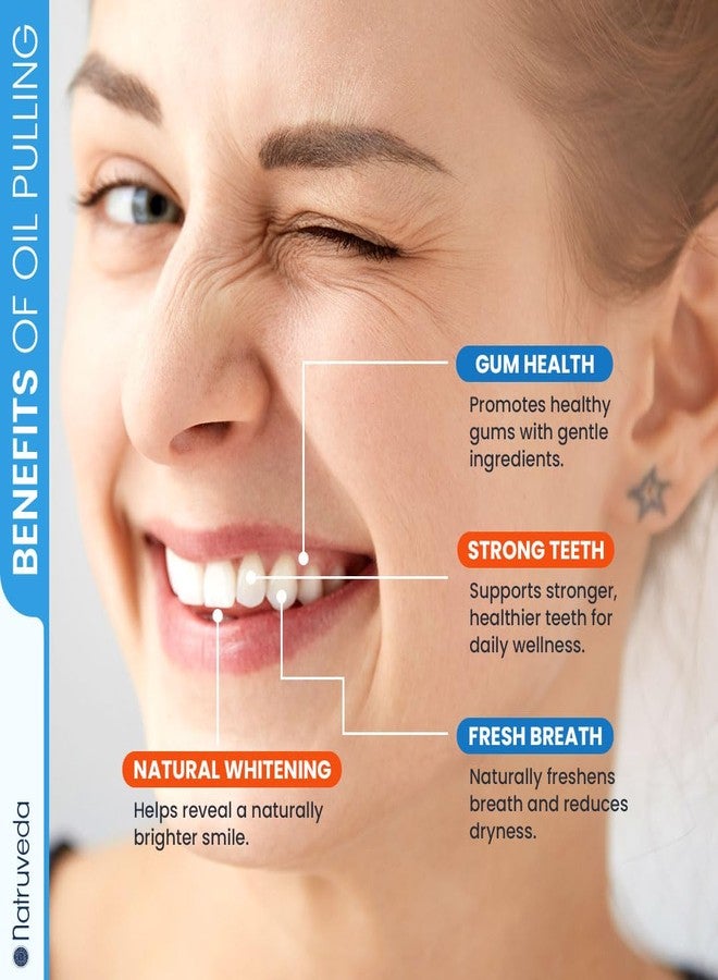 Natruveda Coconut Oil Pulling Mouthwash - Natural Whitening Ayurvedic Rinse | Fresh Mint Blend | Coconut Oil Pulling for Teeth & Gums | Whyte Oil Pulling | Aceite de Coco para Los Dientes -10 oz - Image 3