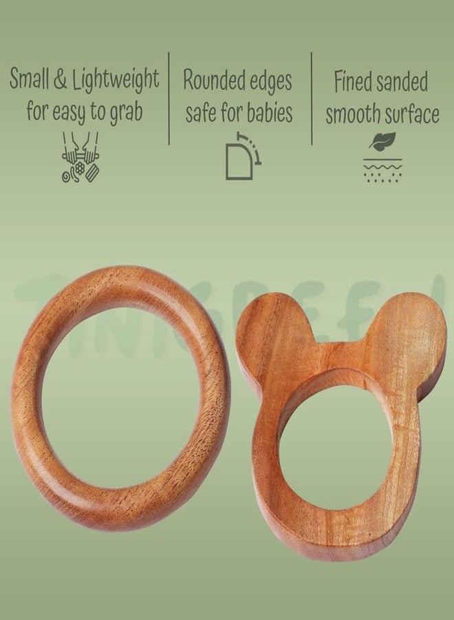 Tinigreen Wooden Teethers for 6 to 12 Months Infant Baby (Pack of 2) - Image 2