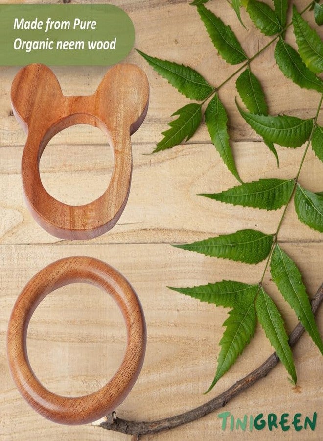 Tinigreen Wooden Teethers for 6 to 12 Months Infant Baby (Pack of 2) - Image 3