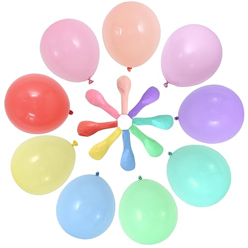 BEISHIDA 100 Pack 10 Inch Pastel Balloons Spring Rainbow Colors Macaron Assorted Colors Thick Mixed Color Balloon MultiColored Latex Balloons for Birthday Party Wedding Baby Shower Decorations - Image 1
