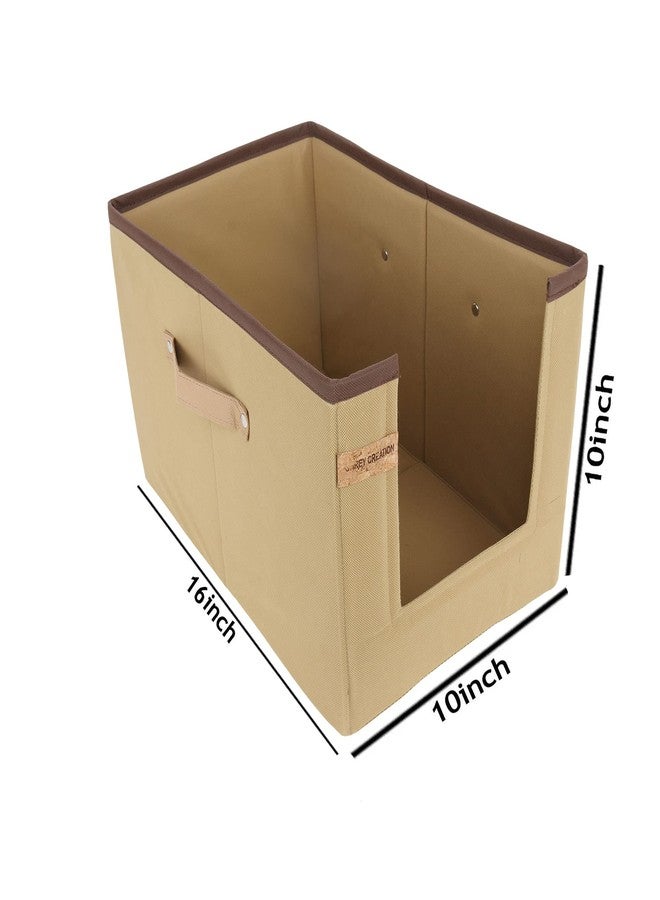 SHREY CREATION Pack of 3 Non Woven Shirt Stacker/Foldable Cloth Storage Organizer/Wardrobe Closet Organizer (Size 40 x 20 x25 Cm Beige) - Image 4