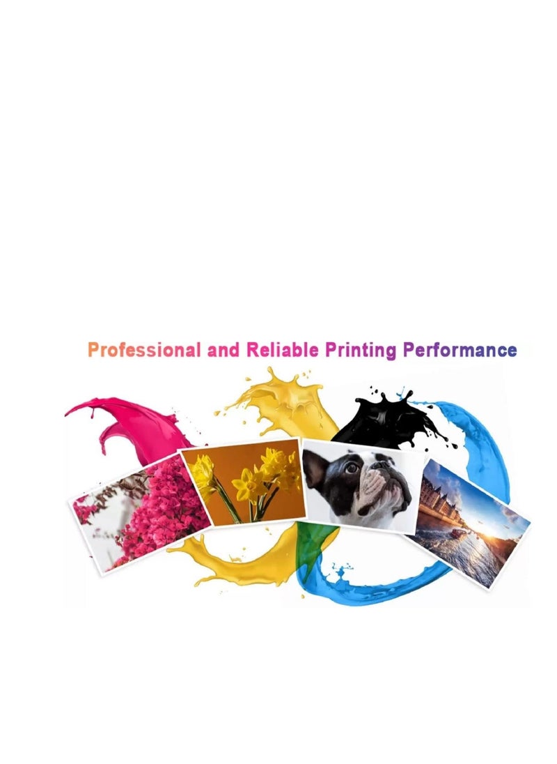 Office Maker Office Maker Ink GI-490 Compatible with CANON Printer for PIXMA G3400, G2400, G1400, G4400, G4410, G3410, G2410, G1410, G3411, G2411, G1411, G4411(4-Pack Black Cyan Magenta Yellow)  - Image 2