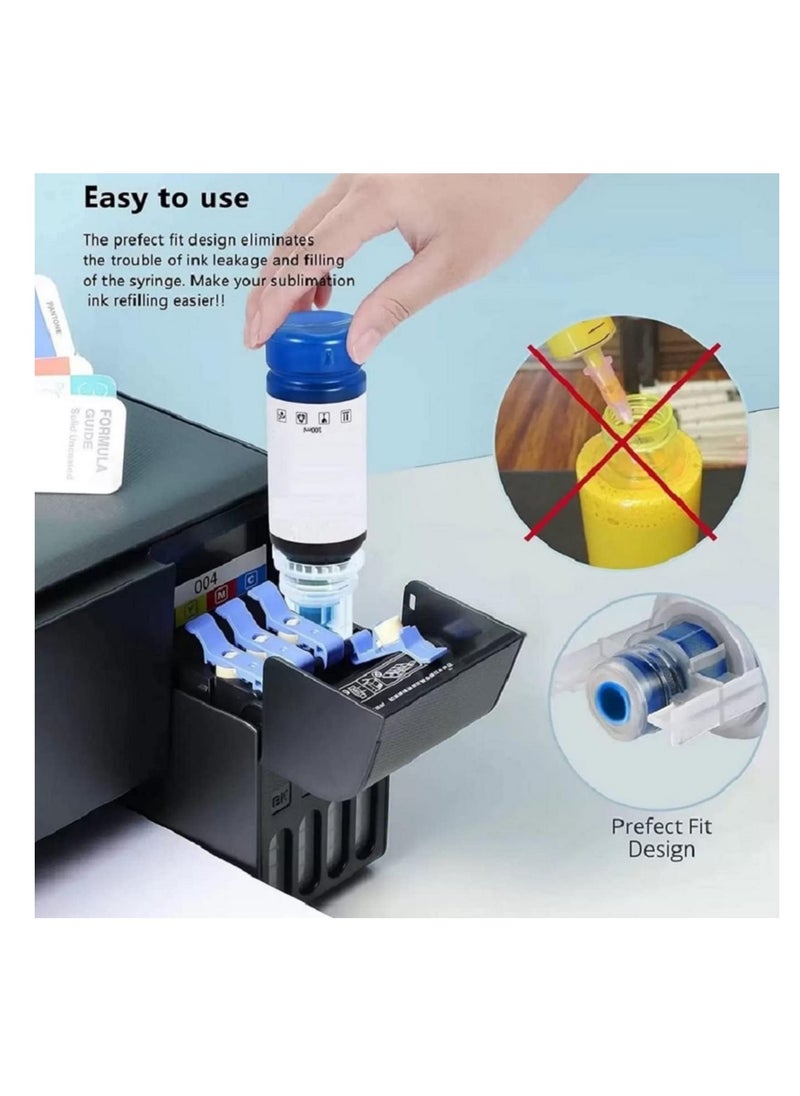 Office Maker Office Maker Ink GI-490 Compatible with CANON Printer for PIXMA G3400, G2400, G1400, G4400, G4410, G3410, G2410, G1410, G3411, G2411, G1411, G4411(4-Pack Black Cyan Magenta Yellow)  - Image 3