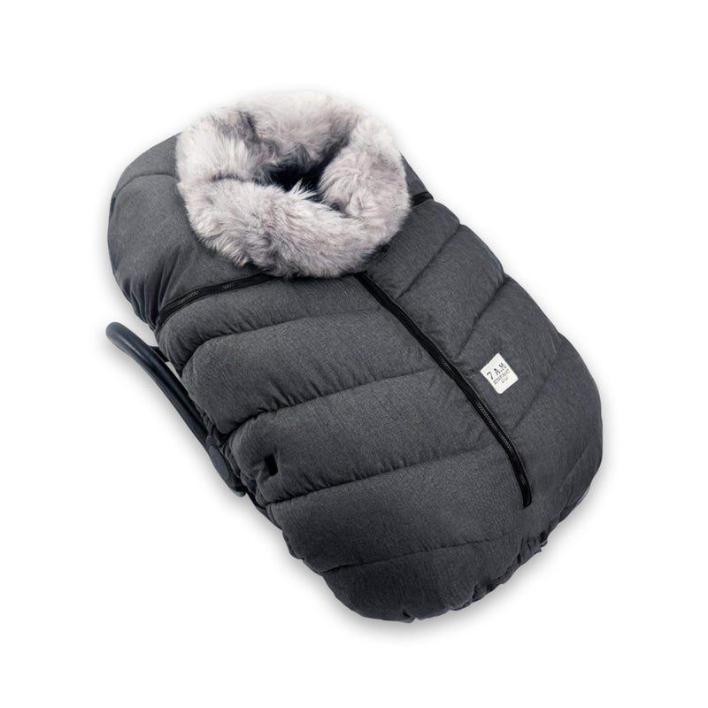 7 A.M. 7AM Enfant Car Seat Covers - Cocoon Baby Cover for Boys & Girls, Rain & Snow Repellent, Breathable Windproof, Center Zipper, Universal Fit for Infant Car Seat (0-12M) (Tundra) - Image 1