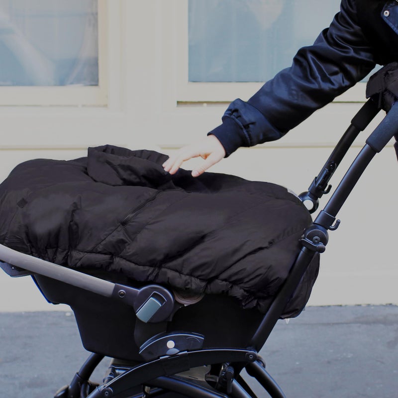 7 A.M. 7AM Enfant Car Seat Covers - Cocoon Baby Cover for Boys & Girls, Rain & Snow Repellent, Breathable Windproof, Center Zipper, Universal Fit for Infant Car Seat (0-12M) (Tundra) - Image 2