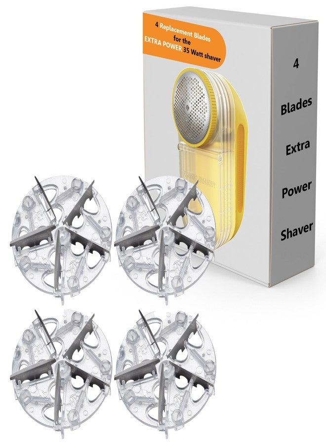 Pionix Extra Power Lint Remover Fabric Shaver Replacement Blades (4 Pack), Used to Replace The Blades of Pionix Fabric Shaver-Best Fuzz Pill Bobble Remover for Fabric Fleece Curtains Clothes, Clear - Image 1