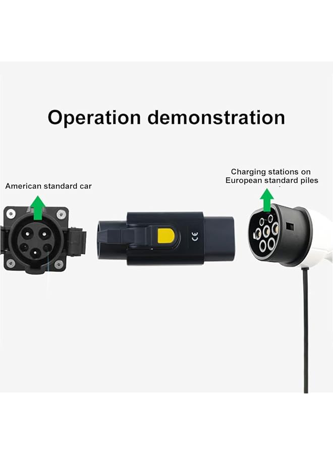 محول شحن السيارات الكهربائية من النوع 2 إلى النوع 1، متوافق مع معايير IEC 62196 وSAE J1772، مع مشبك مضاد للسرقة، IP54، 32 أمبير - Image 3
