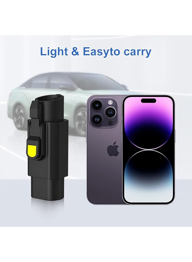 محول شحن السيارات الكهربائية من النوع 2 إلى النوع 1، متوافق مع معايير IEC 62196 وSAE J1772، مع مشبك مضاد للسرقة، IP54، 32 أمبير - Image 5