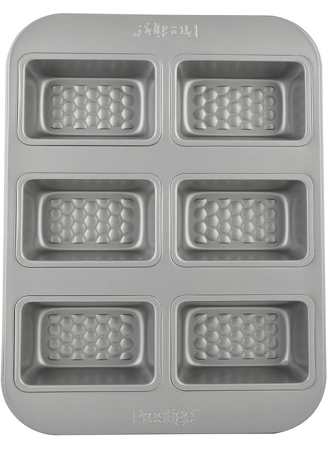 Prestige - Bakemaster Mini Loaf Pan 6 Cup Pr51304 Gray Carbon Steel - Image 1