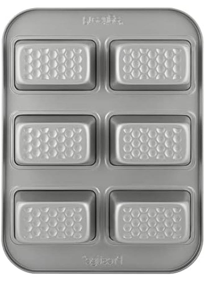 Prestige - Bakemaster Mini Loaf Pan 6 Cup Pr51304 Gray Carbon Steel - Image 1