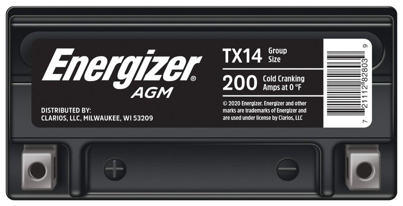 Energizer TX14 AGM Motorcycle and Atv 12V Battery, 200 Cold Cranking Amps and 12 Ahr. Replaces: YTX14-BS and others - Image 2