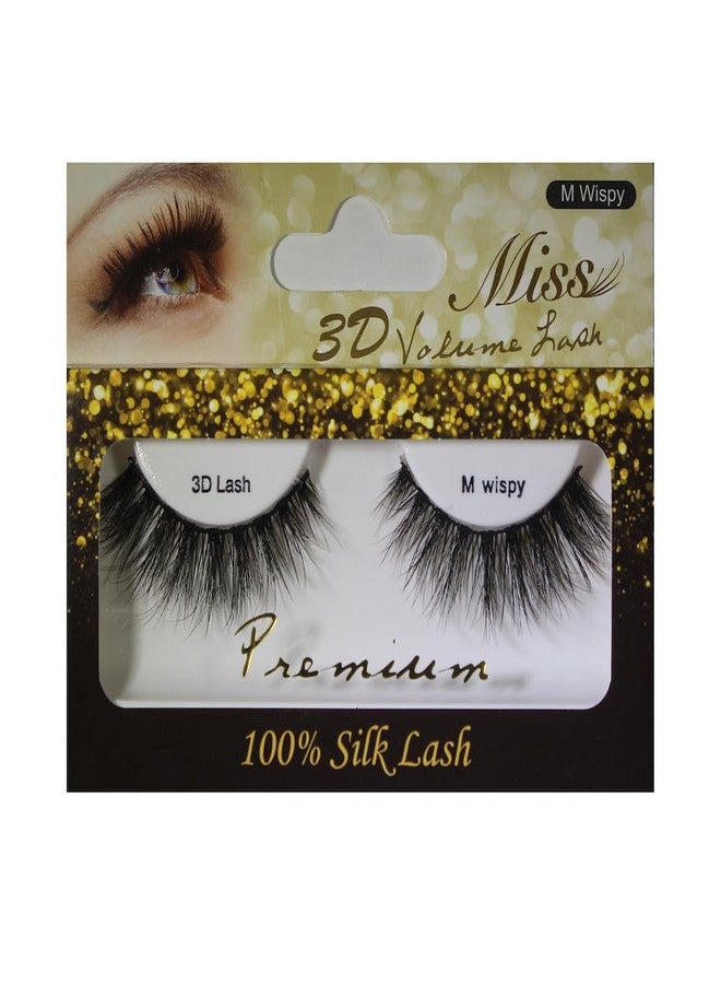 Miss Lashes [4 عبوات] رموش ميس لاش 3D فوليوم من الحرير (M ويسبي) - Image 2