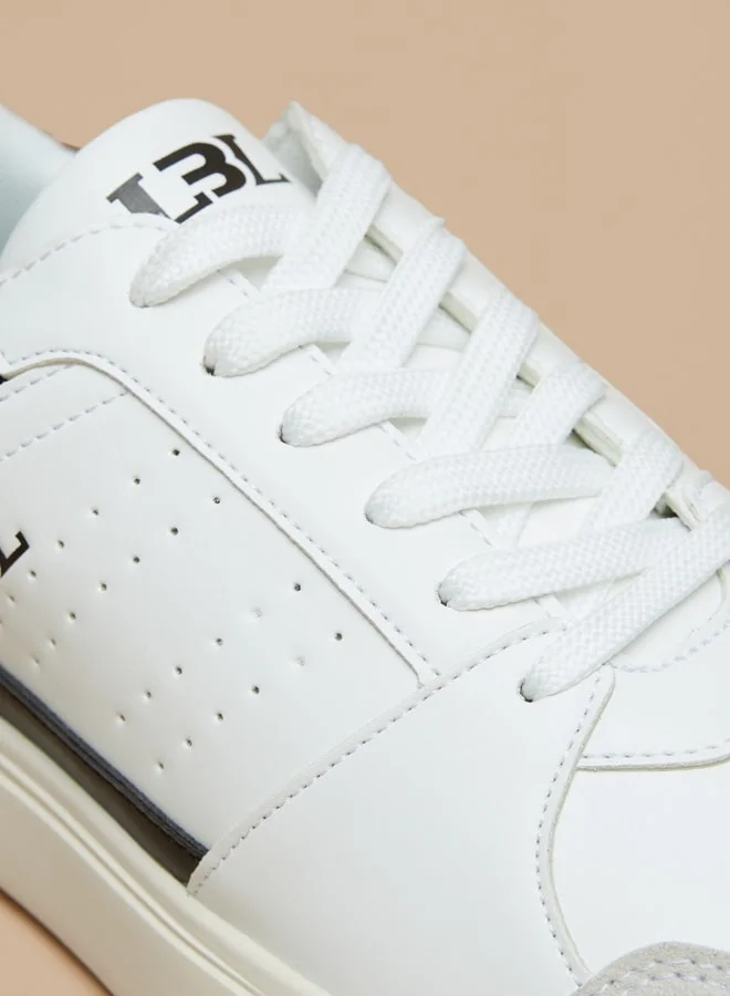 LBL by Shoexpress Men's Textured Low Ankle Sneakers with Lace-Up Closure