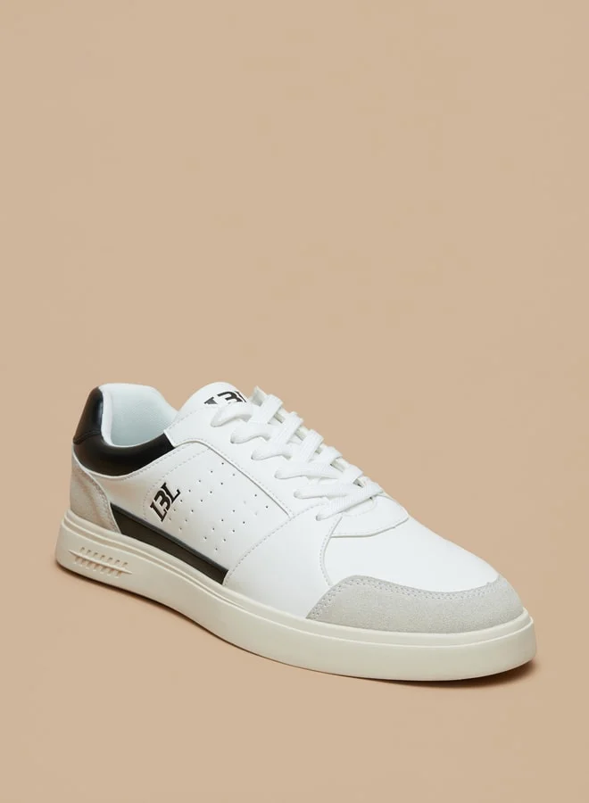 LBL by Shoexpress Men's Textured Low Ankle Sneakers with Lace-Up Closure