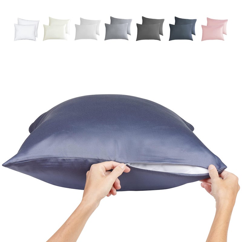 JOMO Cooling Pillow Cases Standard - 100% Viscose Bamboo Pillowcase 2-Pack Zippered  Soft Pillow Cases Cool Viscose Bamboo Pillow Cases for Hot Sleepers - Image 1