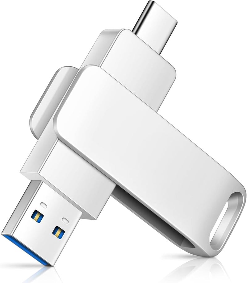 LINJIE 1Tb Usb 3.0 Flash Drive,1Tbs Usb 3.0 Memory Stick Thumb Drive Usb,Photo Storage Memory Stick External Storage Compatible,Compatible With Iphone, Android, Laptops & Tablets.(Silver) (1TB) - Image 1