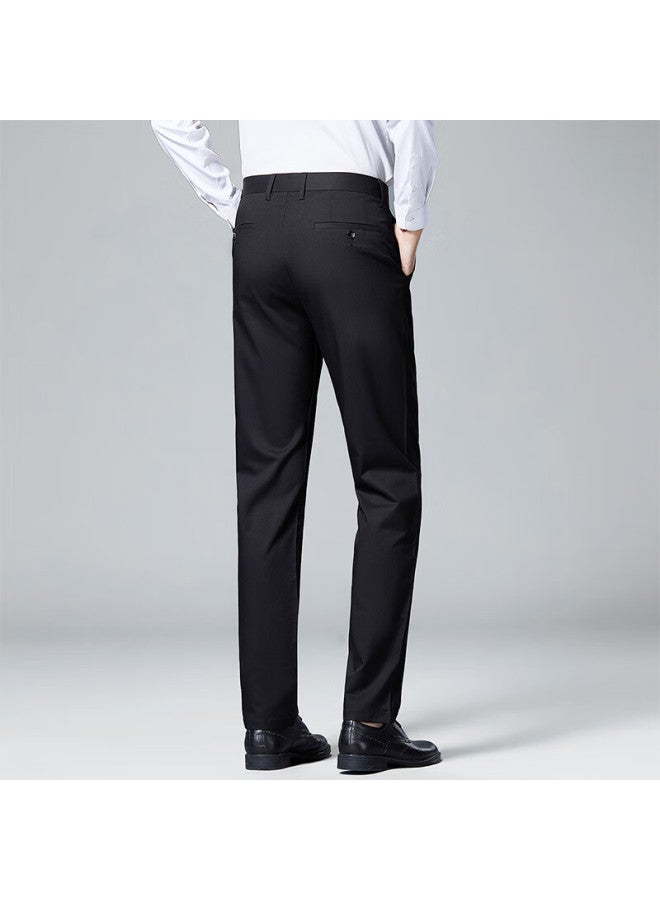 Firs [smooth Mulberry Silk] Men's Dress Pants, Business Casual Wrinkle-resistant Trousers, Lightweight Breathable Dad Pants Long Pants For Me