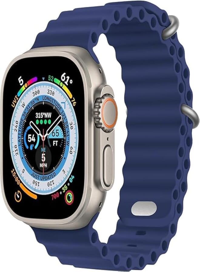 Next Next store Compatible with Apple Watch Band 45mm 42mm 44mm 49mm Women Men, Silicone Wavy Sport Wristbands Compatible with iWatch Ultra Series 8/7/6/5/4/3/2/1 SE,