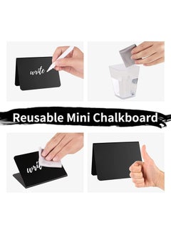 Oasisgalore 10 Mini Chalkboard Tags with Stands - Reusable Labels for Buffets & Parties  - Image 2