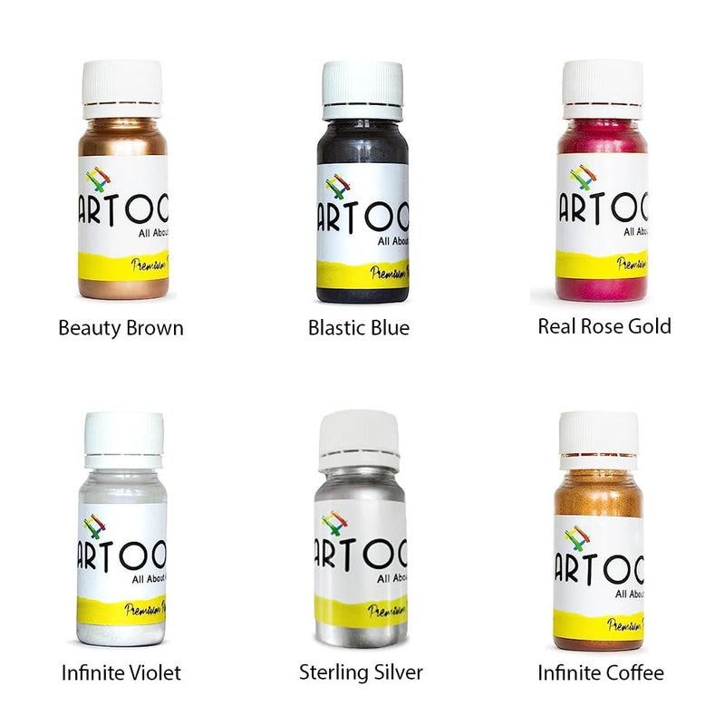 Artool ARTOOL Premium Mica Powder Pearlescent Color Pigment Art Set for Epoxy Resin for Soap Making Nail Polish Lip Gloss Eye Shadow Slime Candle Jars 54g Original Set  - Image 2
