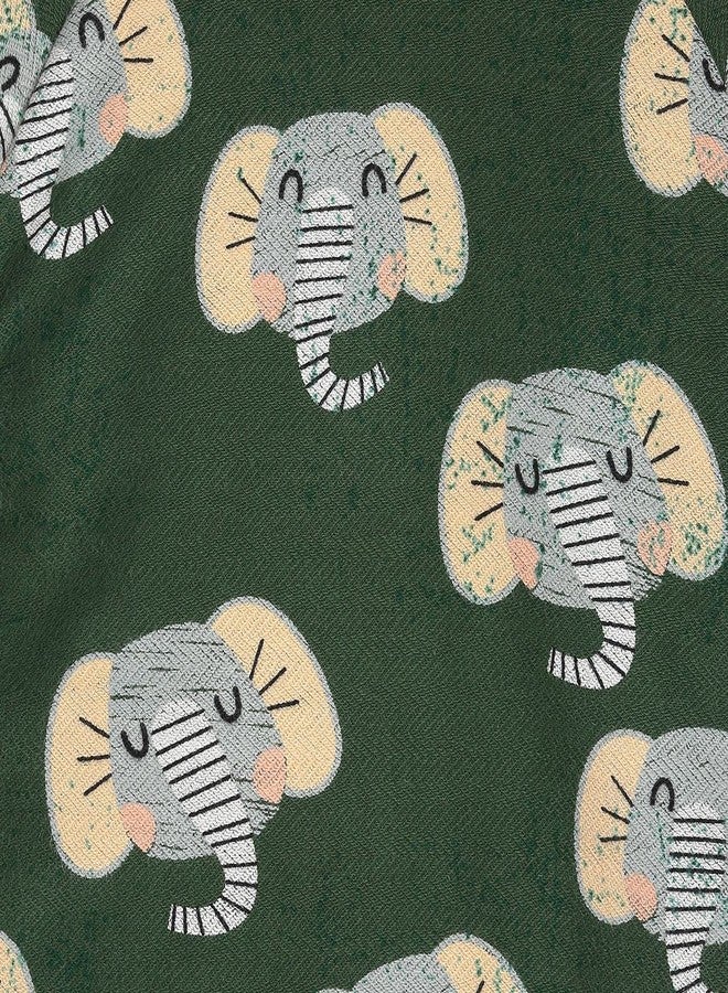 miniklub Baby High Neck Full Sleeve Knitted Cotton Green Color Sweat Shirt (9-12M) - Image 4