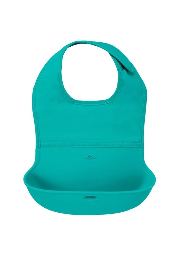 OXO Tot Roll-Up Bib - Teal - Image 1