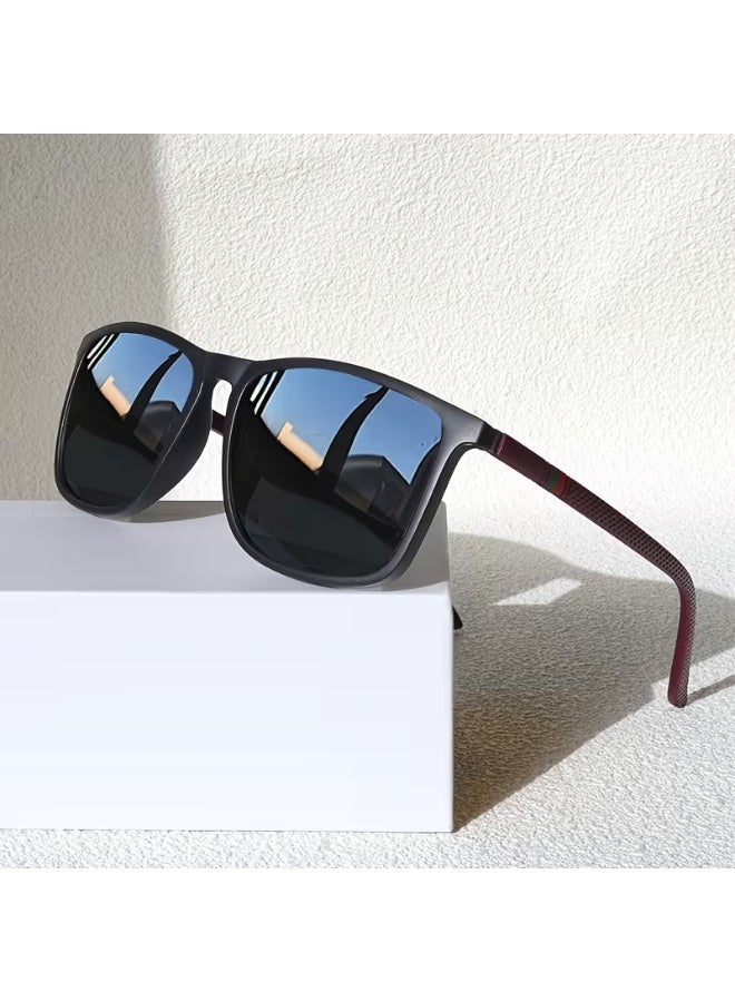 Arabash Retro Square Frame Trendy Futuristic Glasses, Unisex for Driving, Vacation, Outdoor Riding, Sports, Etc., Suitable for Year-Round Gifting - Image 2