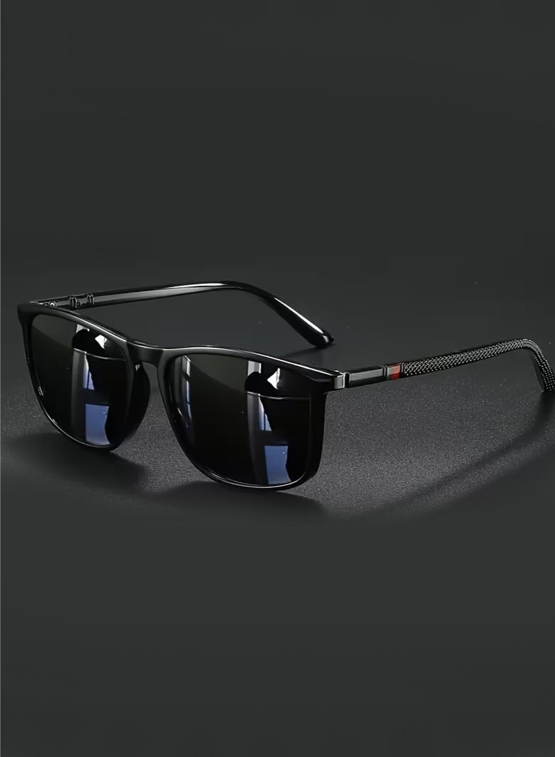 Arabash Retro Square Frame Trendy Futuristic Glasses, Unisex for Driving, Vacation, Outdoor Riding, Sports, Etc., Suitable for Year-Round Gifting - Image 1