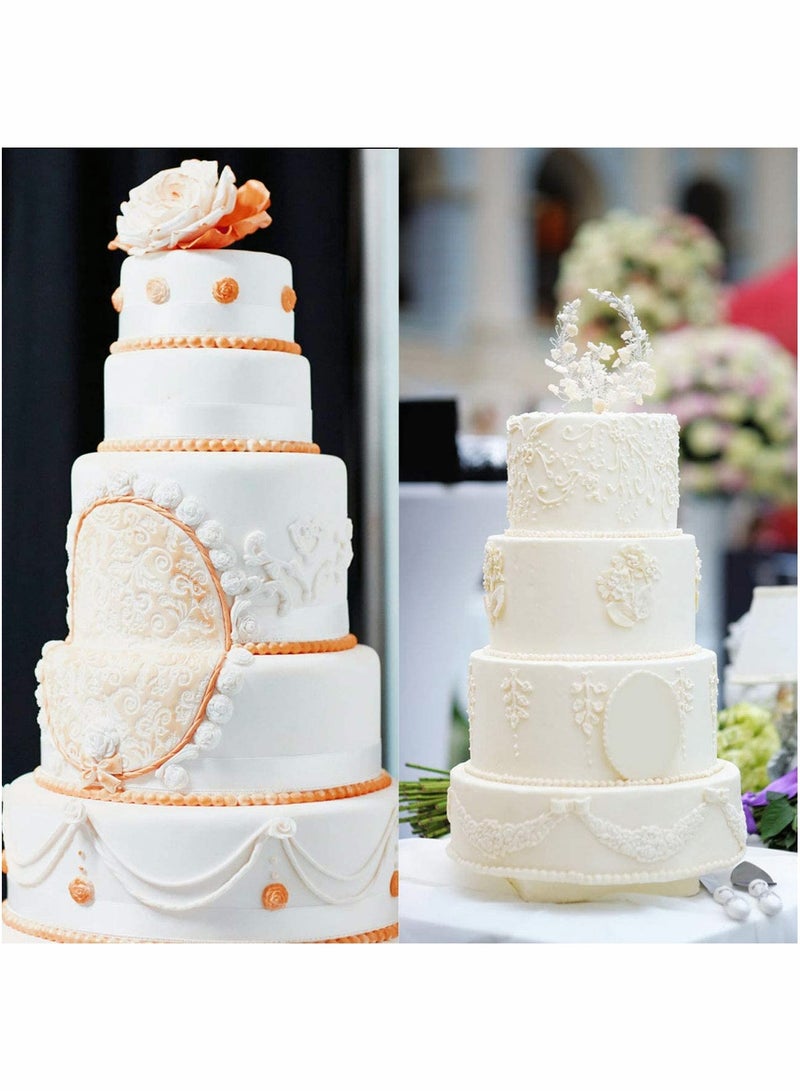 Zikra Pearl Borders Silicone Fondant Moulds Polymer Clay Moulds 4 Sizes Round Pearl Chain Mould for Sugar Craft Cupcake Toppers Baby Shower Wedding Party Cake Decorating - Image 4