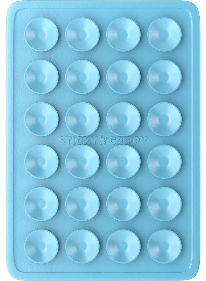 StickyGrippy Suction Phone Case Mount, Sillicon Adhesive Phone Accessory for iPhone and Android, Hands-Free Fidget Toy Mirror Shower Phone Holder, Tiktok Videos and Selfies (Pearl Blue) - Image 2
