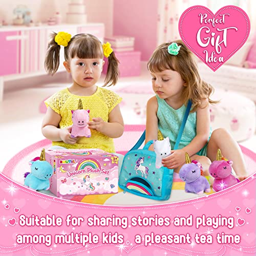 KMUYSL Toys for 18 Months+ Year Old Girls, Plush Stuffed Animal with 5 Unicorn Babies in Plush Bag Toy, Soft Plush Toys Set, Christmas Birthday Gifts for 2 3 4 5 6 7 8 Girls Boys Baby, Toddler, Kids - Image 5