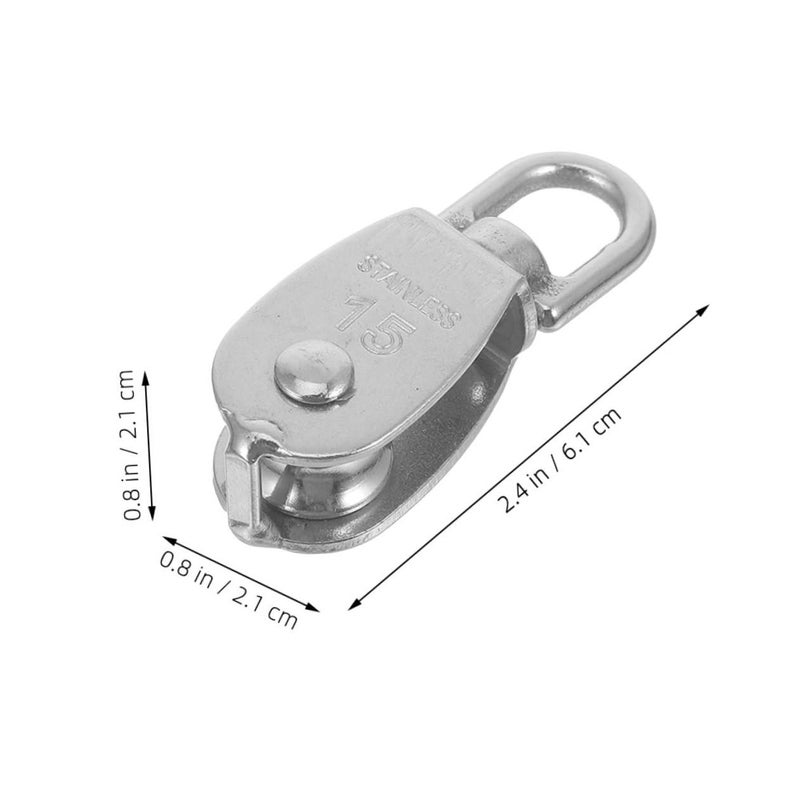 Heavy Duty Stainless Steel Single Pulley Block 10Pcs Set for Lifting and Towing - Image 3