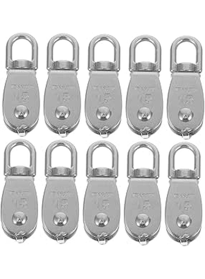 Heavy Duty Stainless Steel Single Pulley Block 10Pcs Set for Lifting and Towing - Image 1