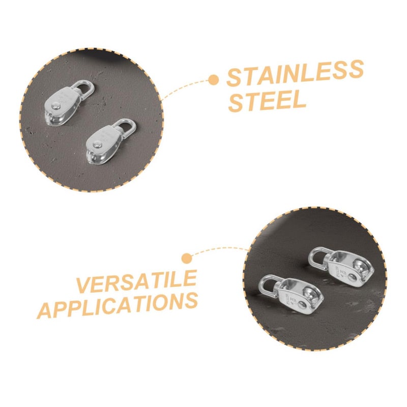 Heavy Duty Stainless Steel Single Pulley Block 10Pcs Set for Lifting and Towing - Image 4