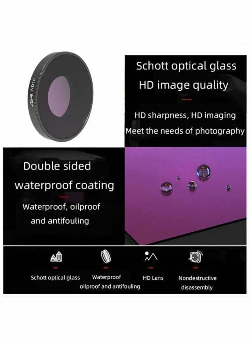 DJI OSMO Action 3 Filter Set: UV, CPL, ND8, and ND16 Accessories for OSMO Action 3 Camera (CPL + ND8 + ND16) - Image 5