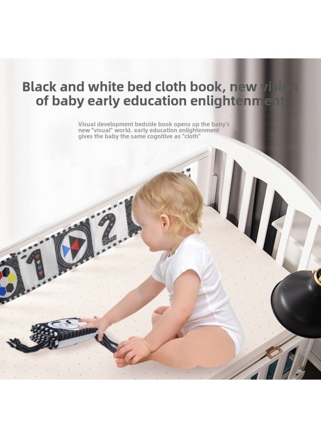 Export Children's Educational Early Education Toys Infant Black And White Color Bed Walls Ha-ha Mirror Cloth Book Bed Walls Toys-Color:Black And White 6970-2 (including Bb Device) Opp Bag  - Image 2