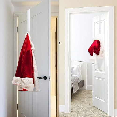 HEYHOUSE Wreath Hanger,Adjustable Length 14.9-25 Inch Metal Door Hanger,Wreath Hanger for Front Door 20 lbs Larger Christmas Wreaths Decorations HookWhite - Image 4