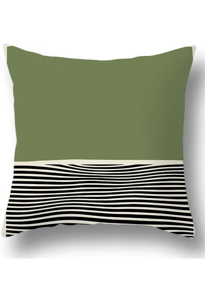 Y&D Green abstract geometric print pillowcase pillow cover 45*45cm 
