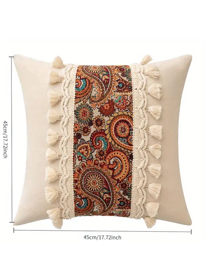 Bohemian Paisley Throw Pillow Cover 17 72x17 72 Inch Zipper Closure Machine Washable Cotton - Image 5