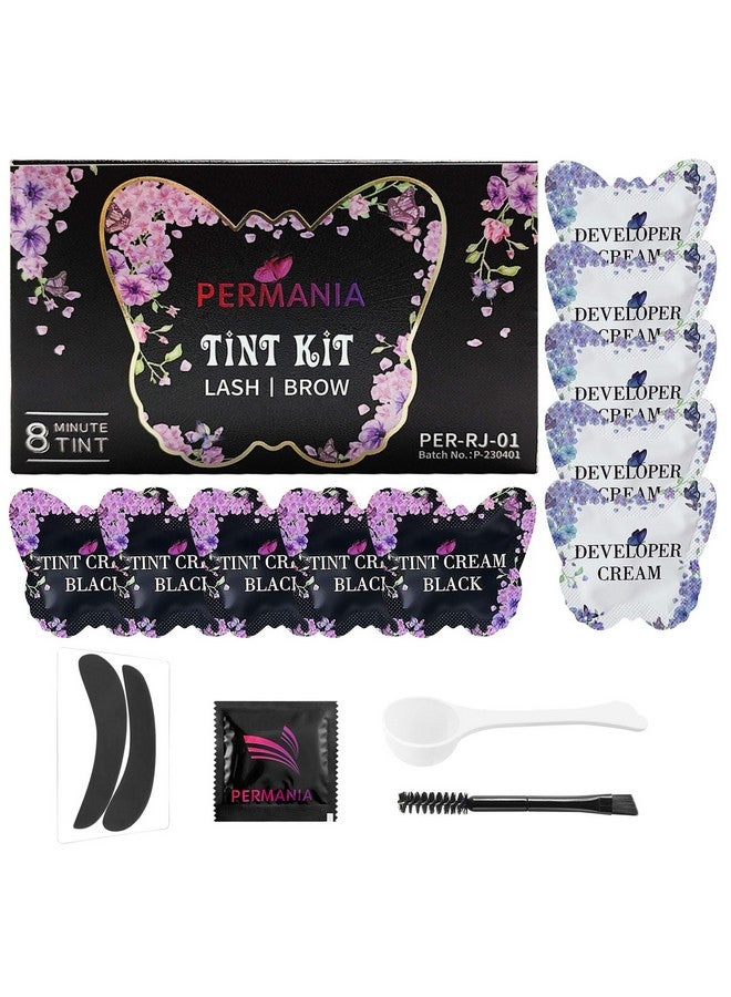 PERMANIA Black Color Kit For Eyelash & Eyebrow, Semipermanent Natural Black Fast Quick Coloring, Last Up To 4 Weeks Salon Grade Lash Enhancers & Primers - Image 2
