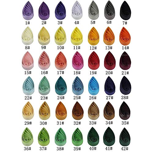 SoClaay 5040 Strips Quilling Paper Set 54cm (21inch) Length 42 Color Complete Quilling Strips Supply (3mm Width) - Image 2