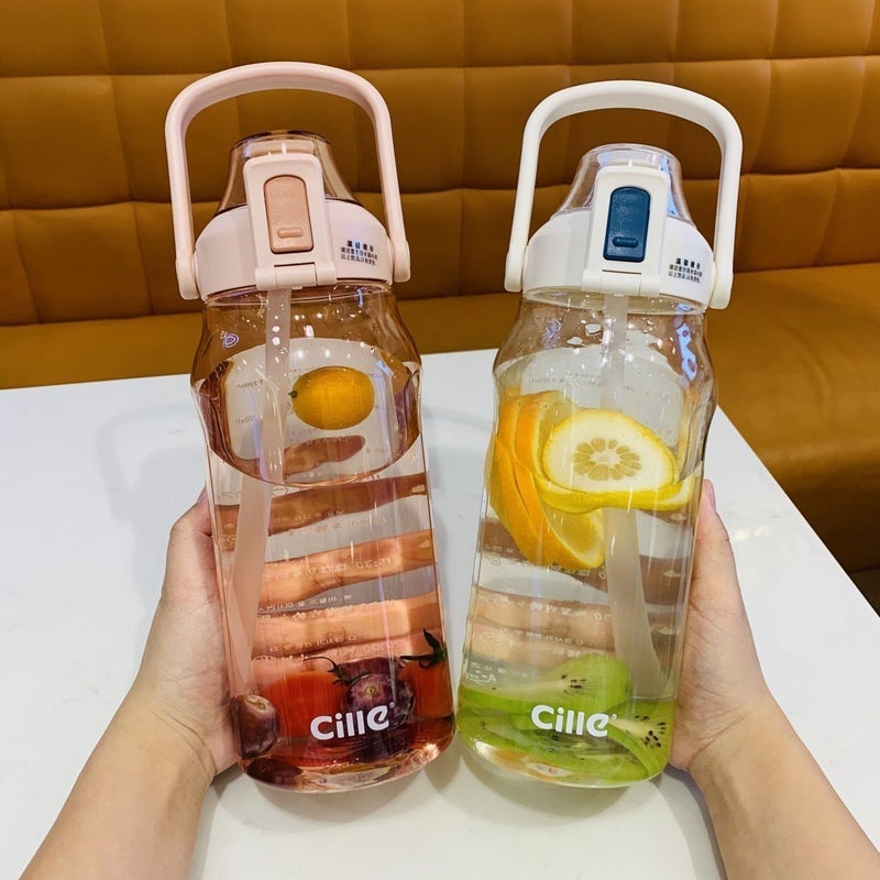 cille Xile Tritan Tumbler with Straw, Large Capacity Portable Sports Water Bottle - Image 3
