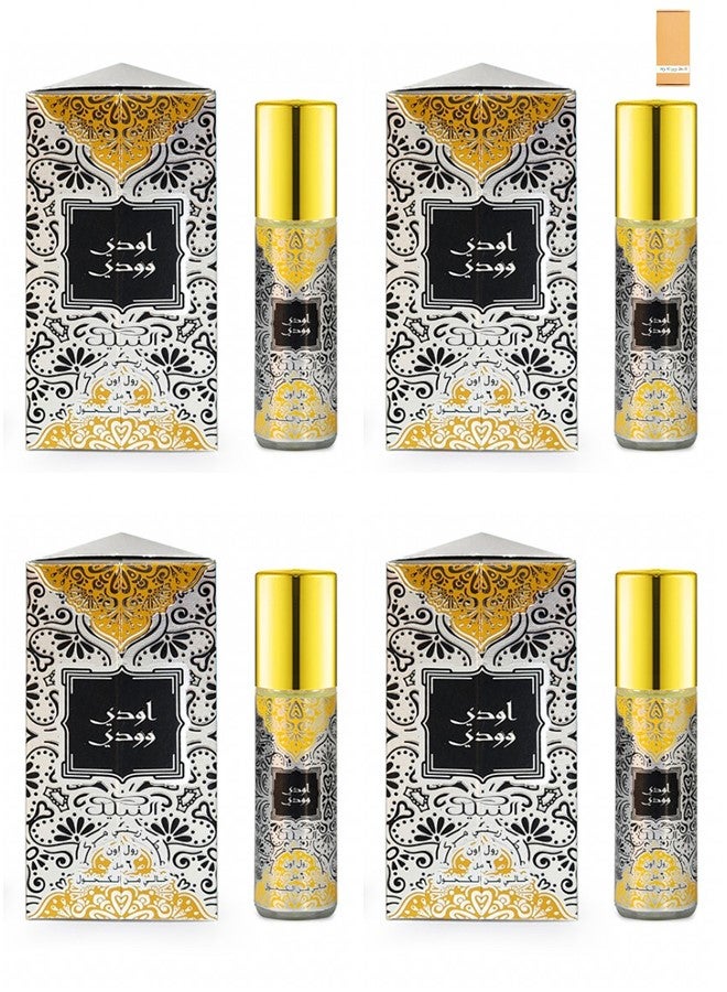 Nabeel Pack of 4 Nabeel Oody Woody 6ml Roll On Concentrated Oil Perfume - Image 1