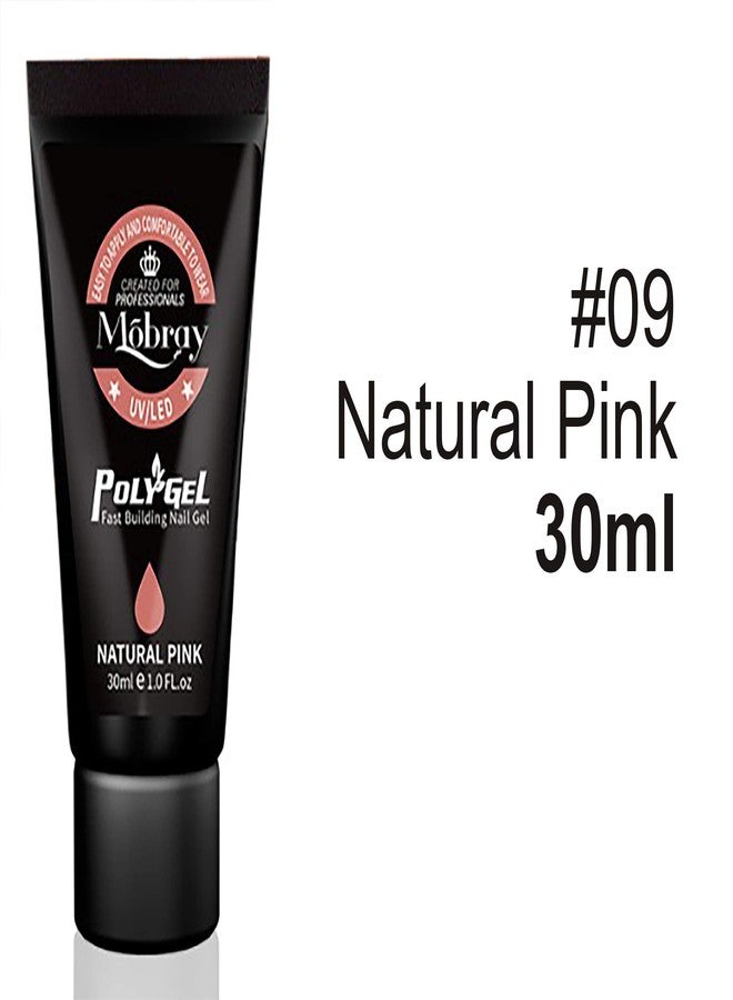 موباري جل موبراي بولي لتطويل الأظافر، جل بناء الأظافر، جل بناء الأظافر الأكريليك بالأشعة فوق البنفسجية LED، 30 مل (#09-وردي طبيعي) - Image 2
