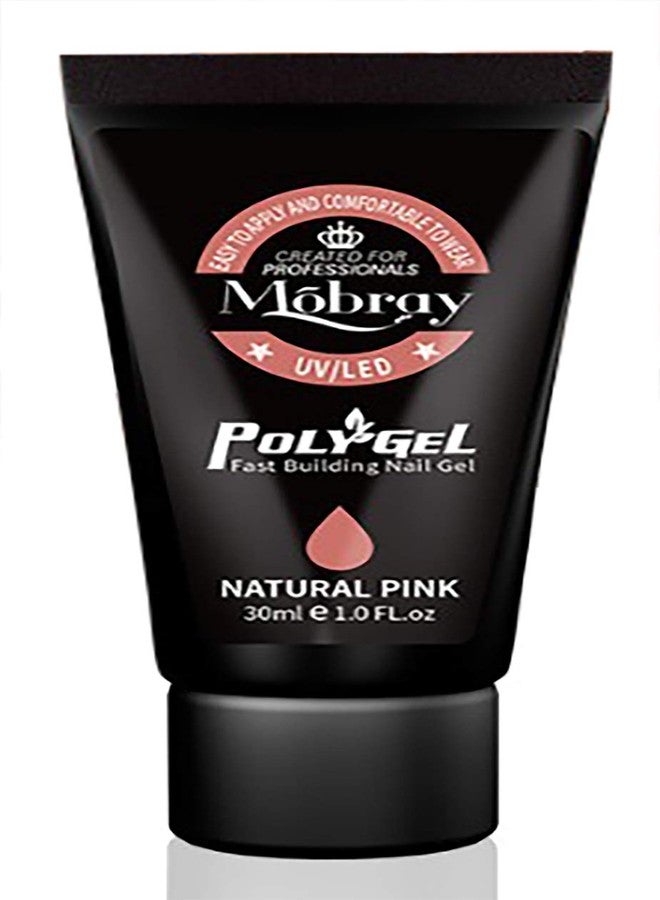 موباري جل موبراي بولي لتطويل الأظافر، جل بناء الأظافر، جل بناء الأظافر الأكريليك بالأشعة فوق البنفسجية LED، 30 مل (#09-وردي طبيعي) - Image 1
