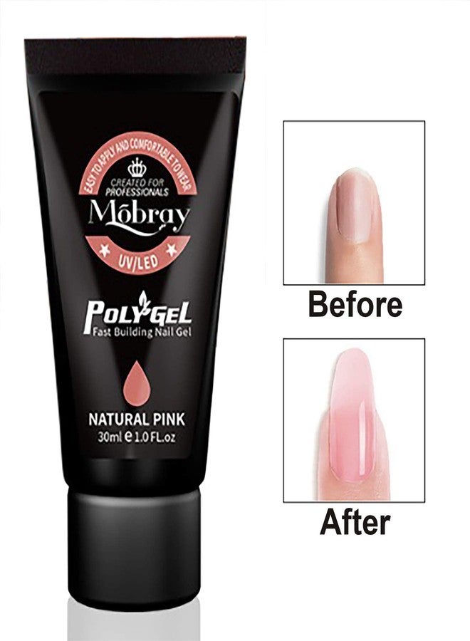 موباري جل موبراي بولي لتطويل الأظافر، جل بناء الأظافر، جل بناء الأظافر الأكريليك بالأشعة فوق البنفسجية LED، 30 مل (#09-وردي طبيعي) - Image 3
